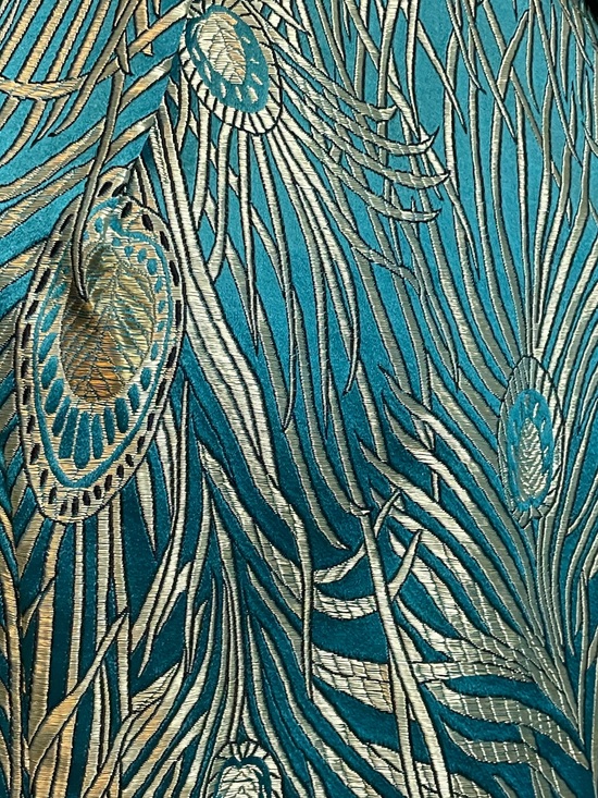 Modcloth Dresses & Skirts - Teal Metallic Peacock Brocade Sheath Dress